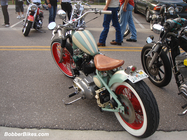 Back view of bike.
